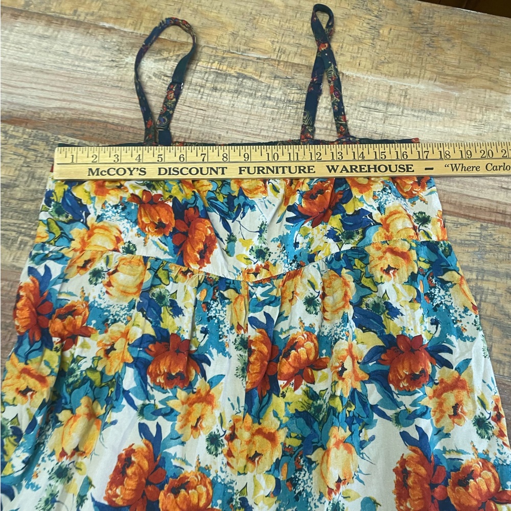 NATURAL LIFE medium Stephanie floral Jumpsuit boho flowy adjustable strap - Picture 7 of 12